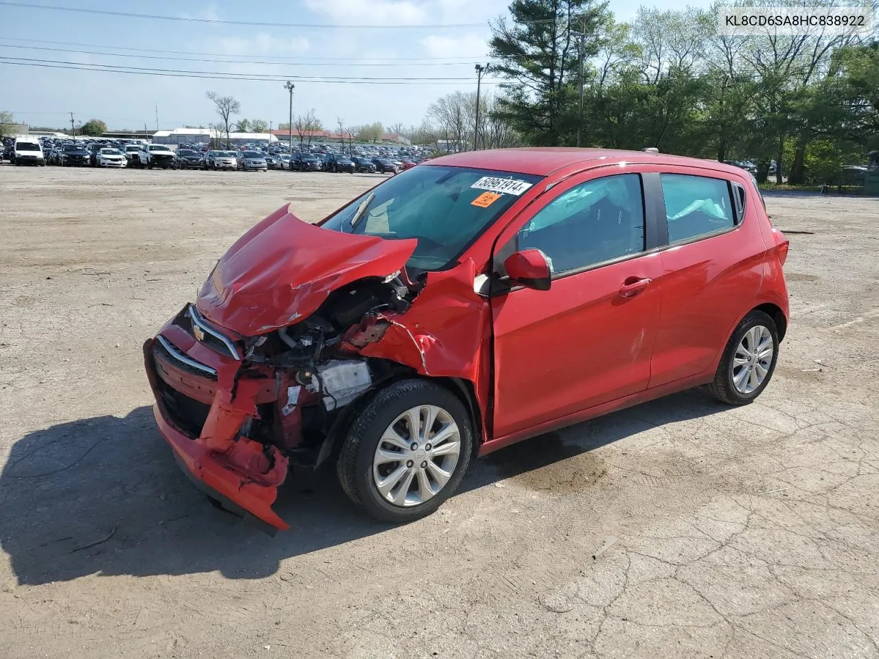 2017 Chevrolet Spark 1Lt VIN: KL8CD6SA8HC838922 Lot: 50961914