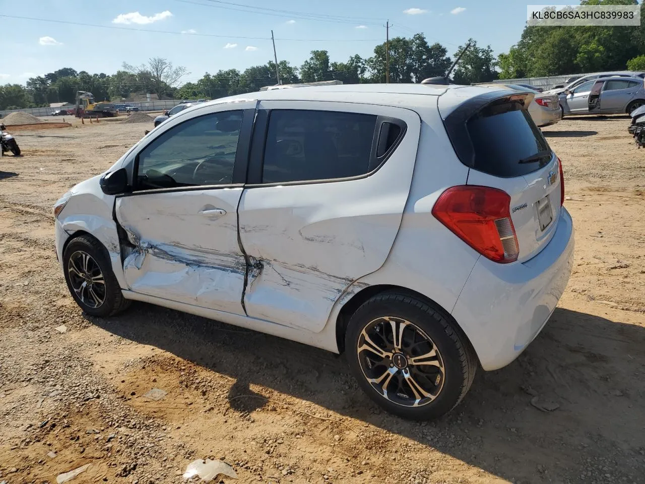 2017 Chevrolet Spark Ls VIN: KL8CB6SA3HC839983 Lot: 58274884