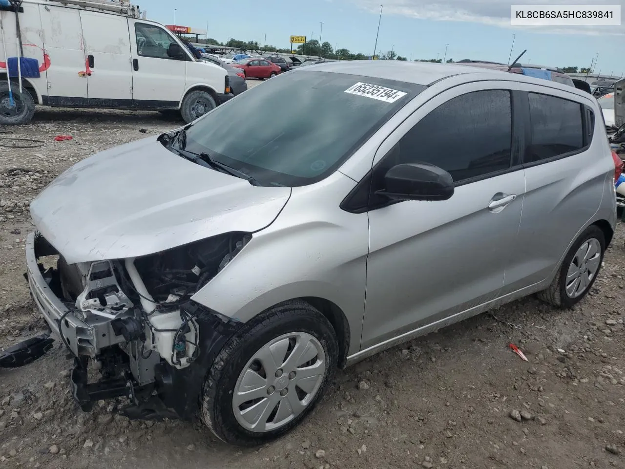 2017 Chevrolet Spark Ls VIN: KL8CB6SA5HC839841 Lot: 65235194