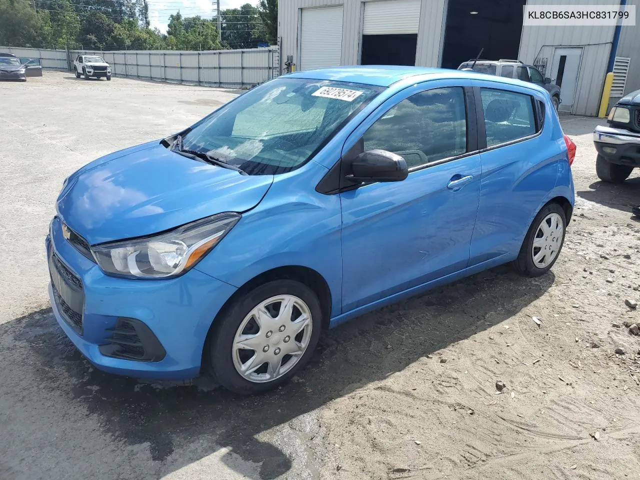 2017 Chevrolet Spark Ls VIN: KL8CB6SA3HC831799 Lot: 69279574