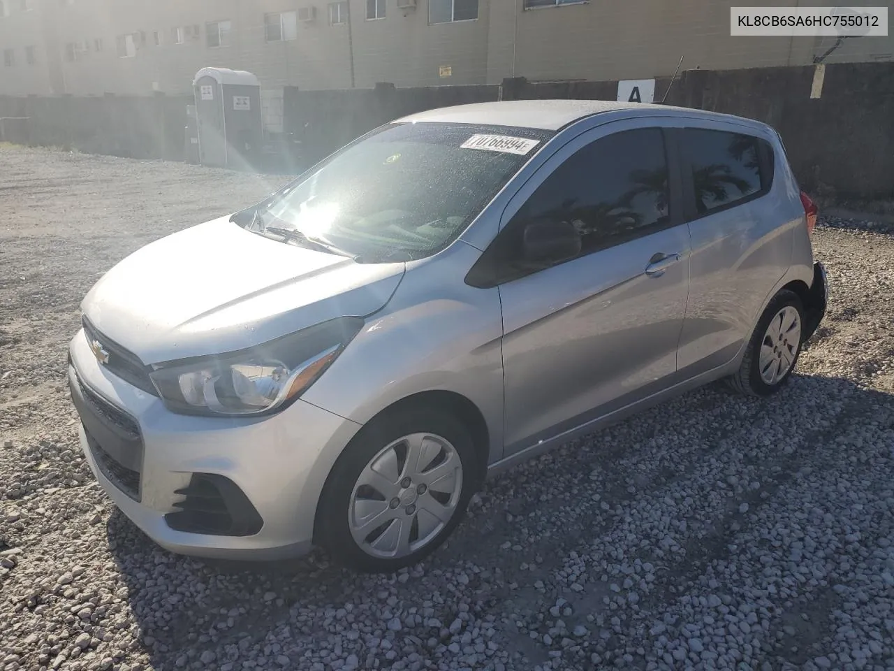 2017 Chevrolet Spark Ls VIN: KL8CB6SA6HC755012 Lot: 70766994