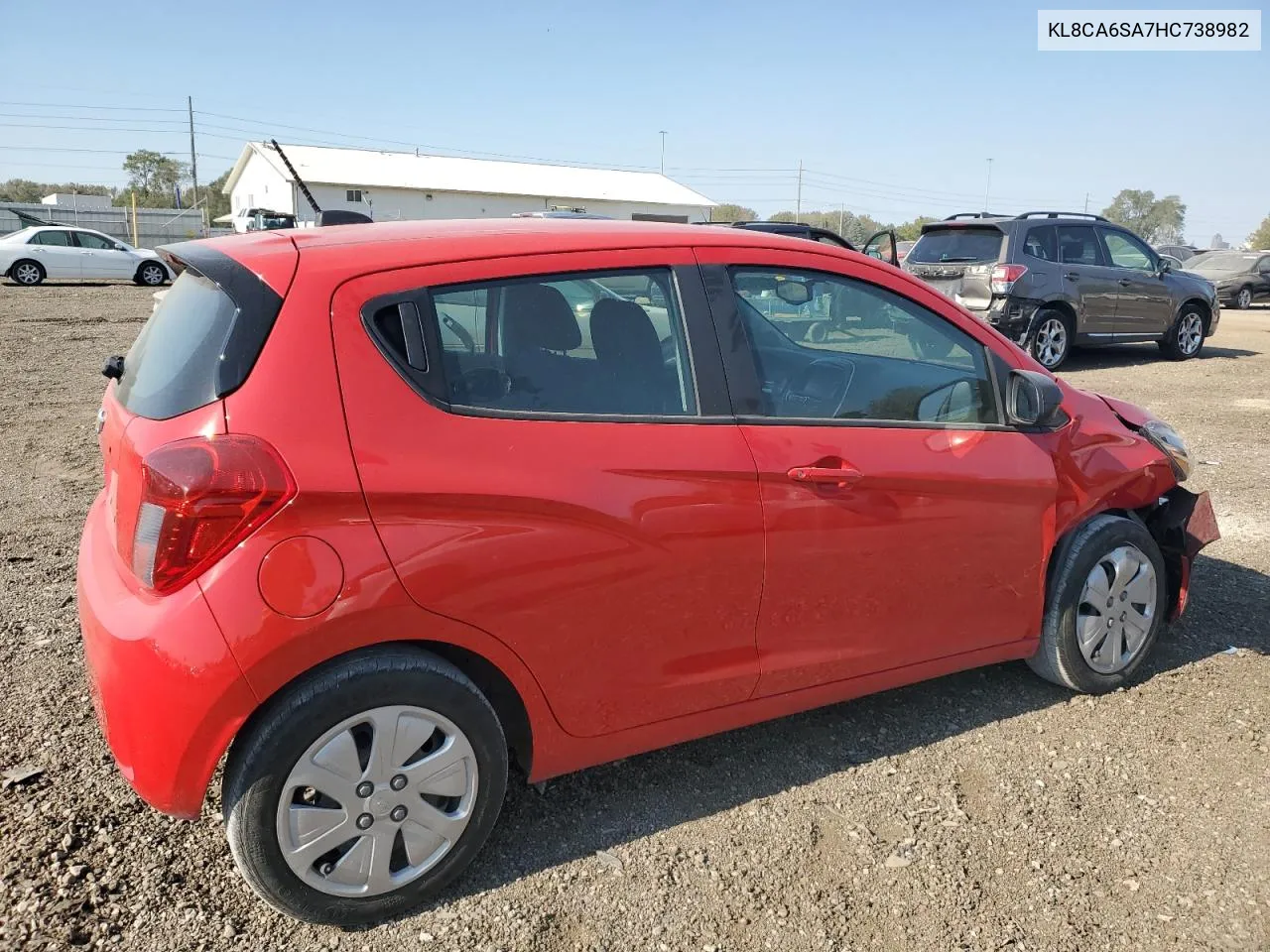 2017 Chevrolet Spark Ls VIN: KL8CA6SA7HC738982 Lot: 72906254