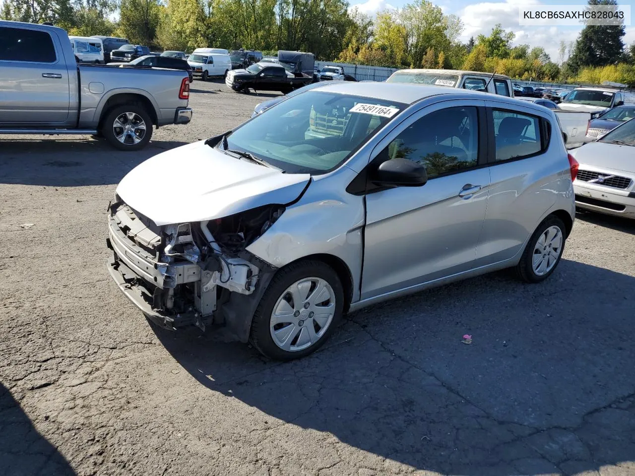 2017 Chevrolet Spark Ls VIN: KL8CB6SAXHC828043 Lot: 75491164