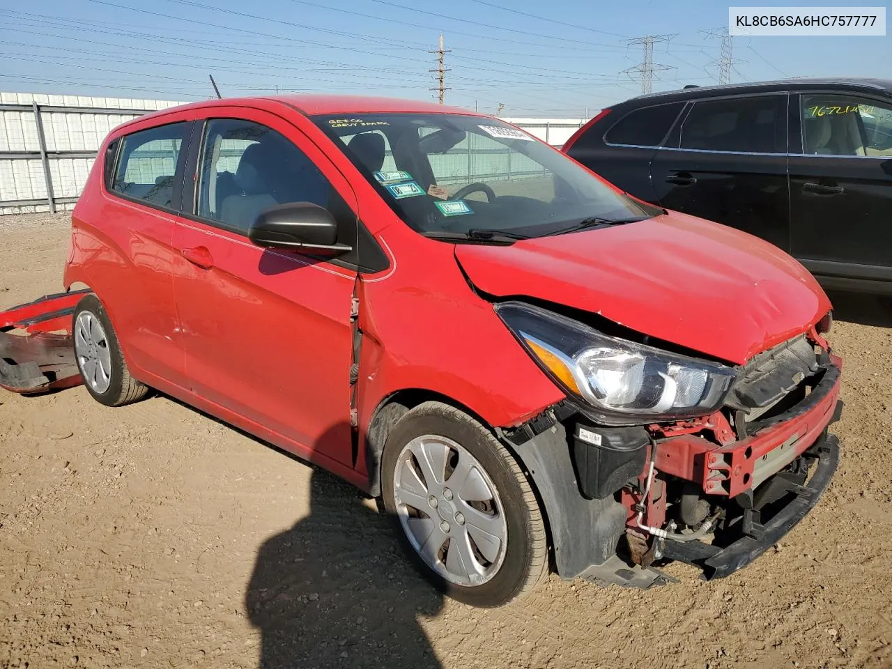 2017 Chevrolet Spark Ls VIN: KL8CB6SA6HC757777 Lot: 75692964