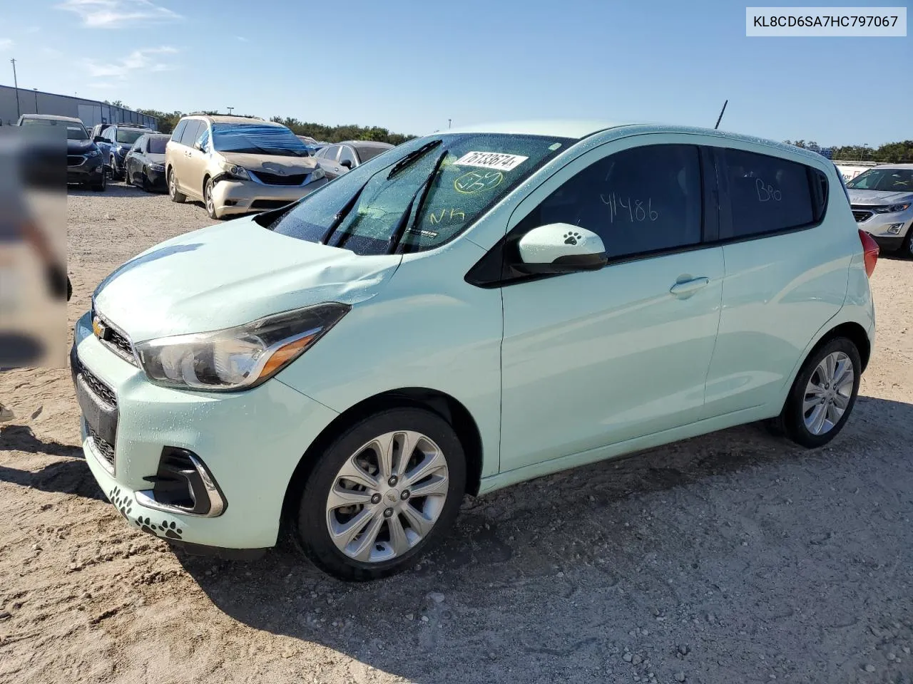 2017 Chevrolet Spark 1Lt VIN: KL8CD6SA7HC797067 Lot: 76133674