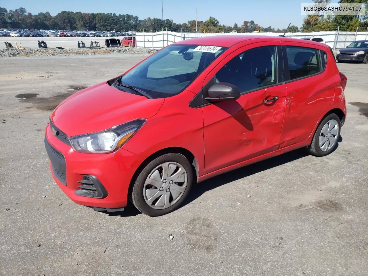 2017 Chevrolet Spark Ls VIN: KL8CB6SA3HC794107 Lot: 76768594