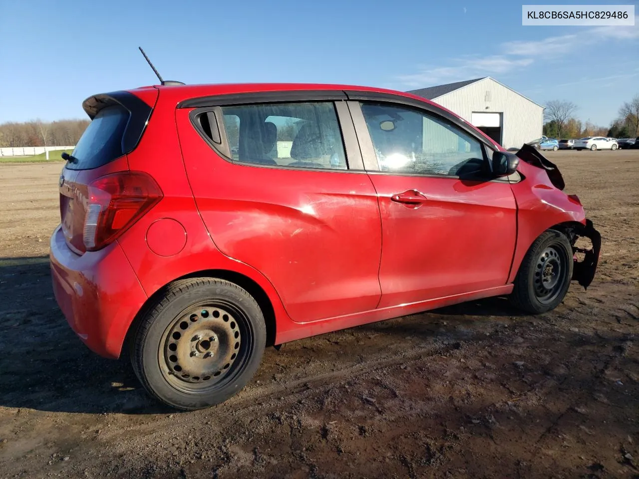 2017 Chevrolet Spark Ls VIN: KL8CB6SA5HC829486 Lot: 80206594