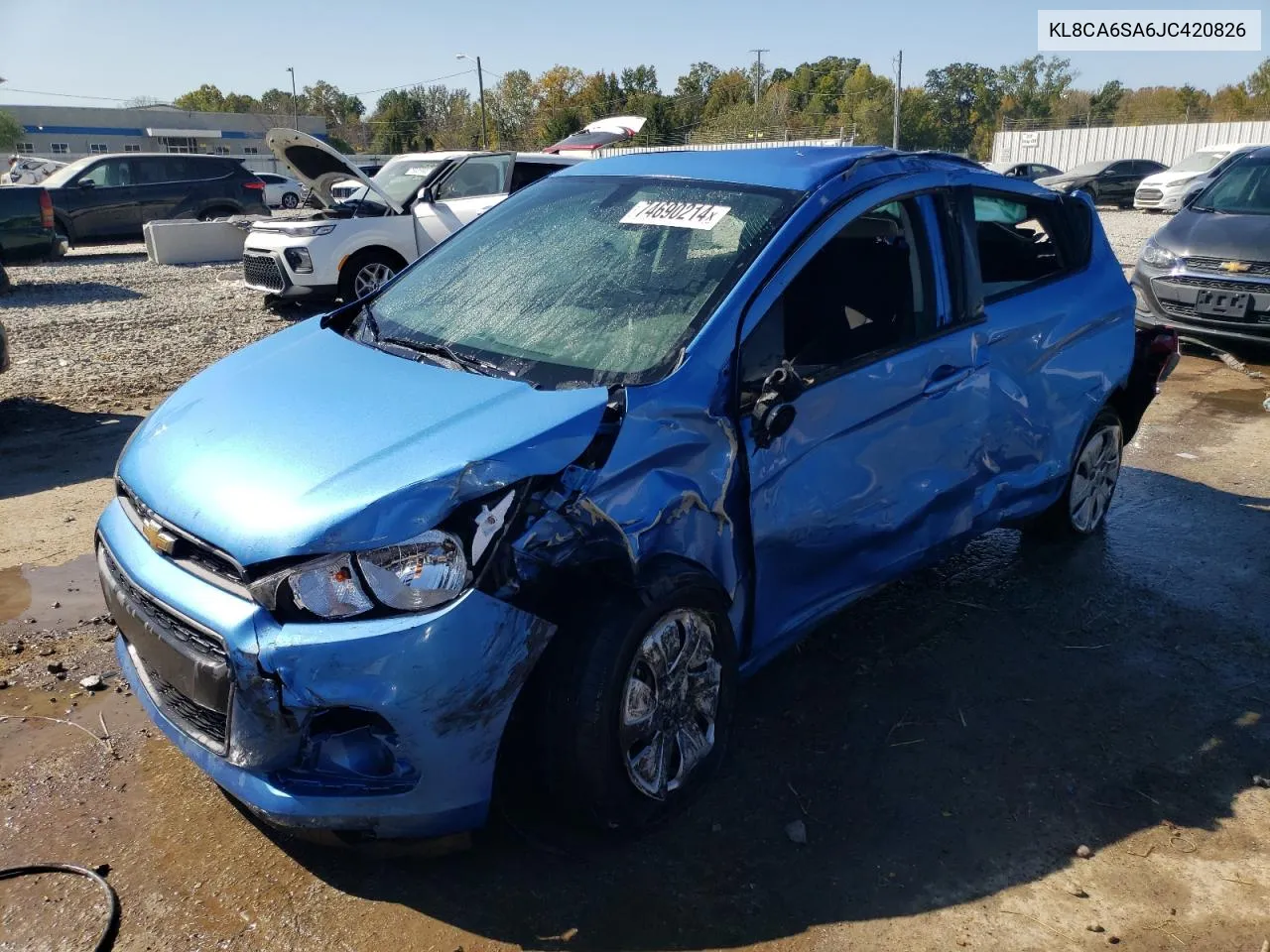 2018 Chevrolet Spark Ls VIN: KL8CA6SA6JC420826 Lot: 74690214