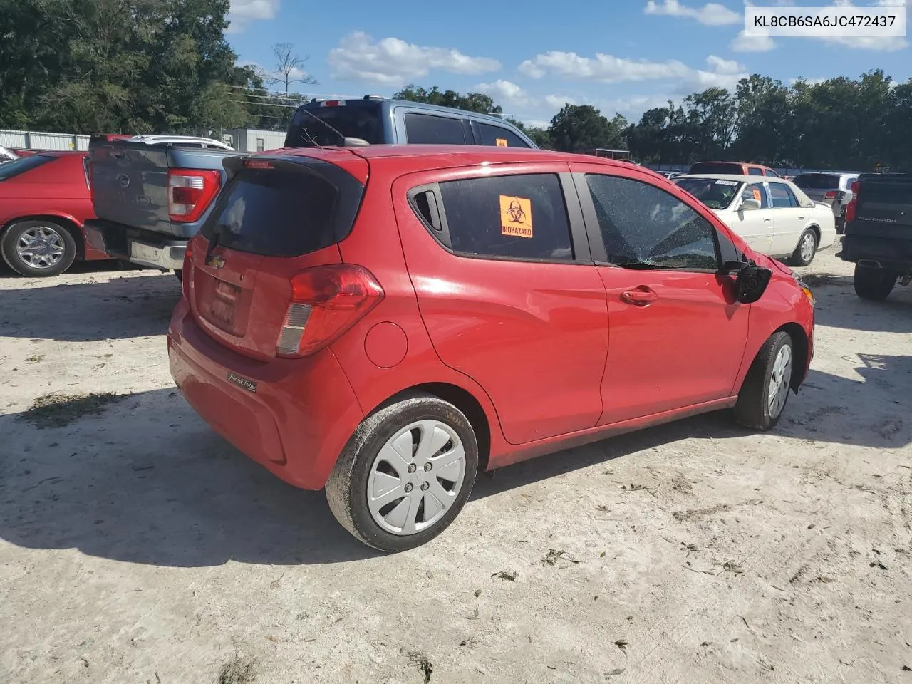 2018 Chevrolet Spark Ls VIN: KL8CB6SA6JC472437 Lot: 75401514