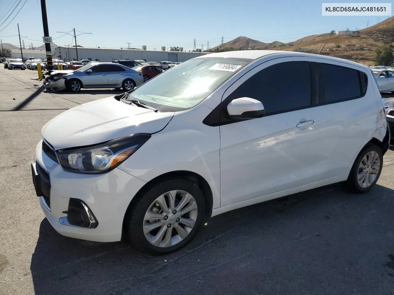 2018 Chevrolet Spark 1Lt VIN: KL8CD6SA6JC481651 Lot: 79769684