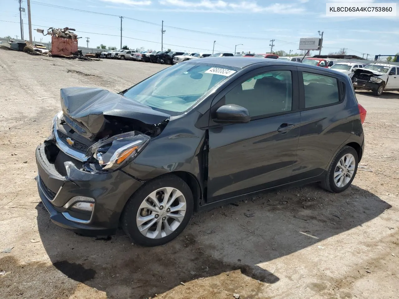 2019 Chevrolet Spark 1Lt VIN: KL8CD6SA4KC753860 Lot: 61146304