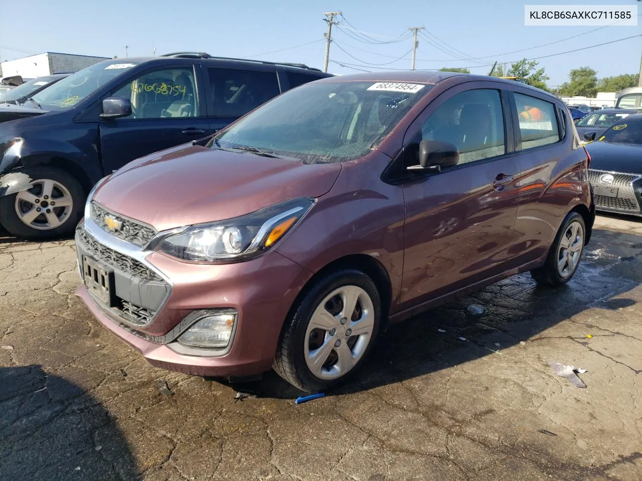 2019 Chevrolet Spark Ls VIN: KL8CB6SAXKC711585 Lot: 68374954