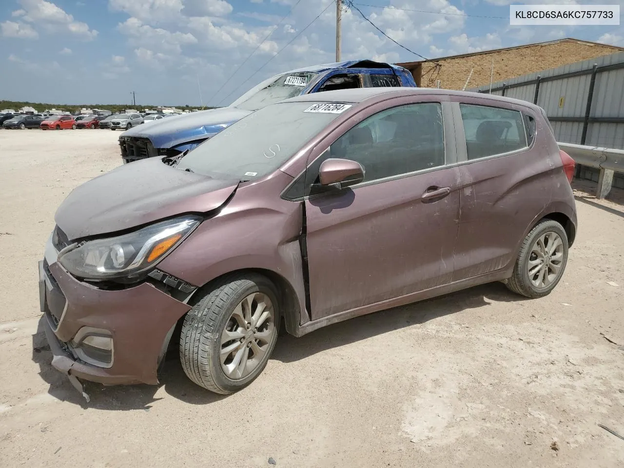 2019 Chevrolet Spark 1Lt VIN: KL8CD6SA6KC757733 Lot: 68716284