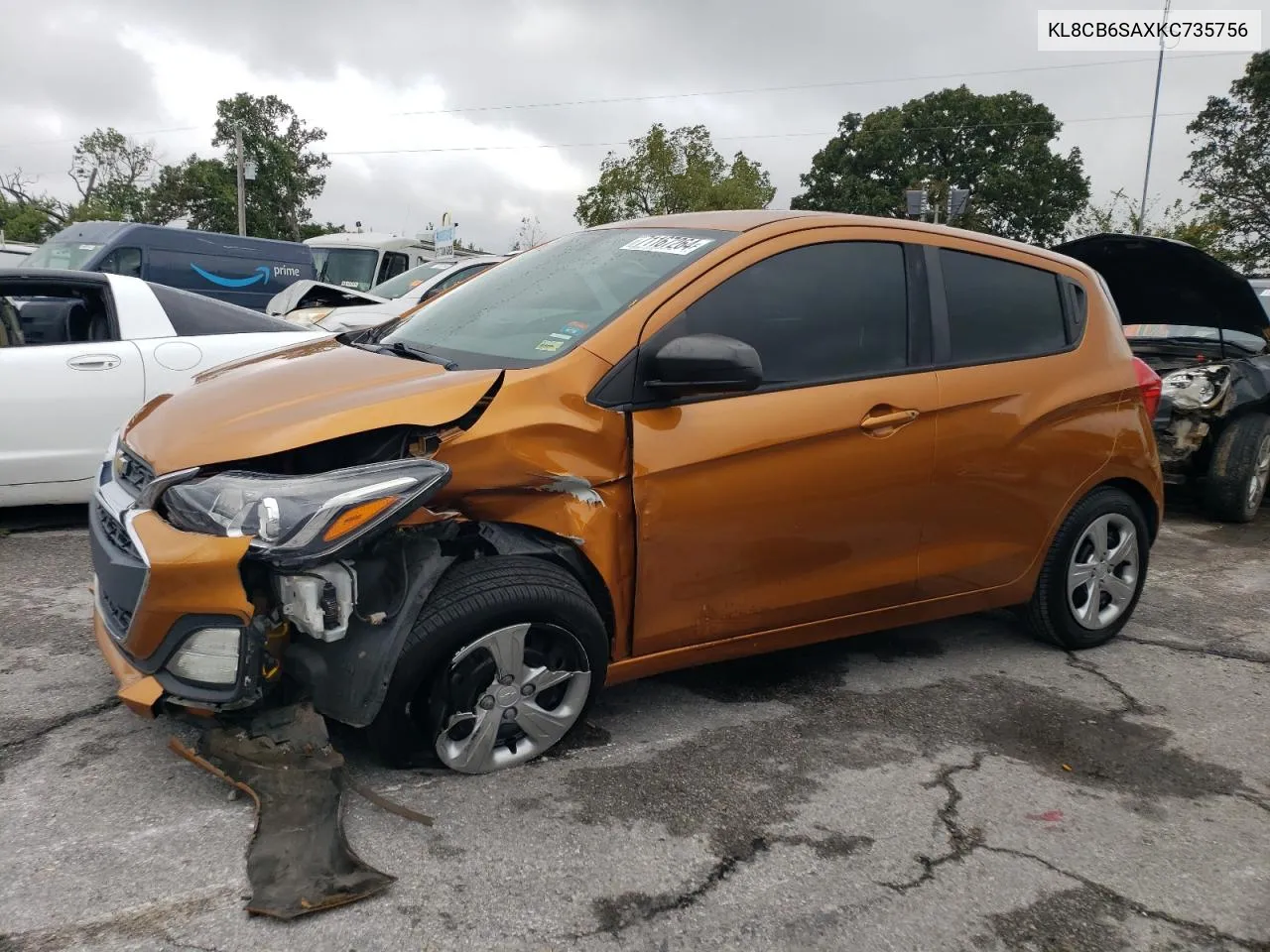 2019 Chevrolet Spark Ls VIN: KL8CB6SAXKC735756 Lot: 71167264