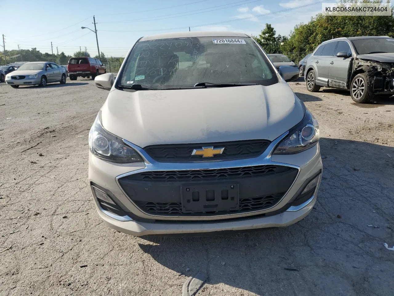 2019 Chevrolet Spark 1Lt VIN: KL8CD6SA6KC724604 Lot: 72016844