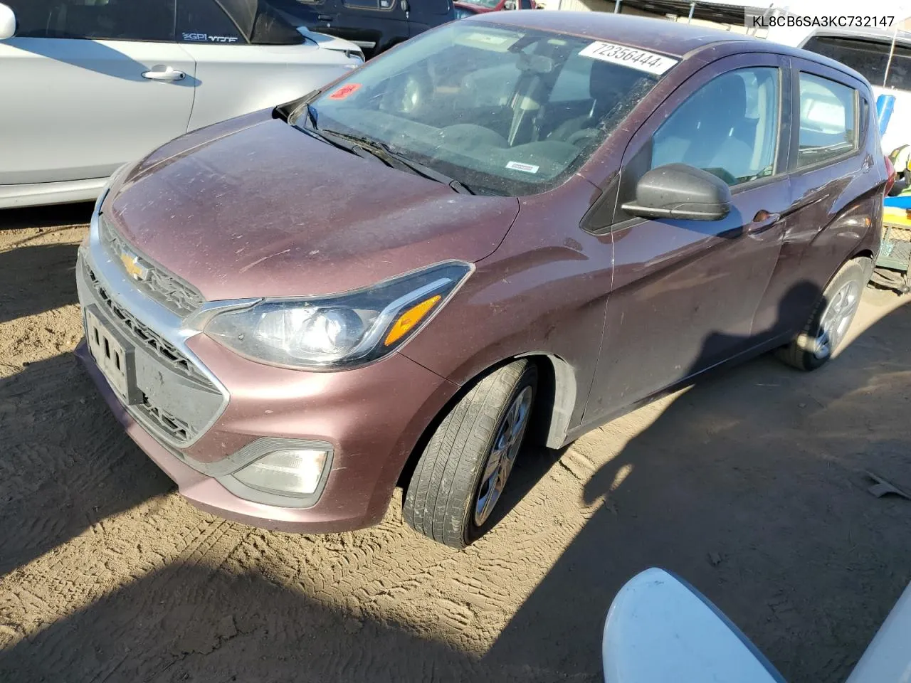 2019 Chevrolet Spark Ls VIN: KL8CB6SA3KC732147 Lot: 72356444