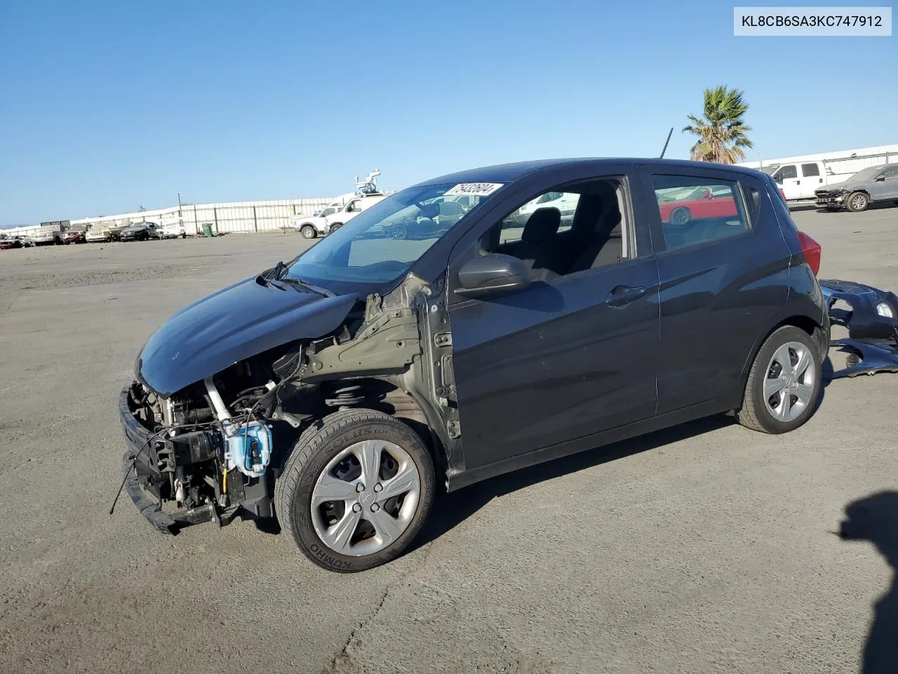 2019 Chevrolet Spark Ls VIN: KL8CB6SA3KC747912 Lot: 75432604