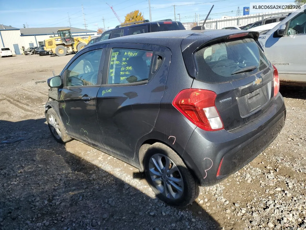 2019 Chevrolet Spark 1Lt VIN: KL8CD6SA2KC782726 Lot: 75619034