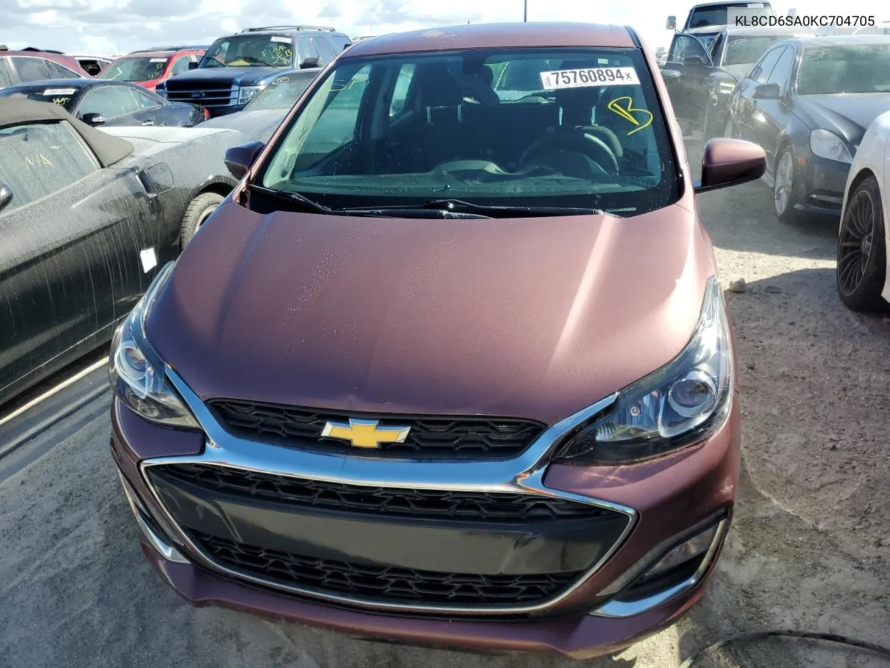 2019 Chevrolet Spark 1Lt VIN: KL8CD6SA0KC704705 Lot: 75760894