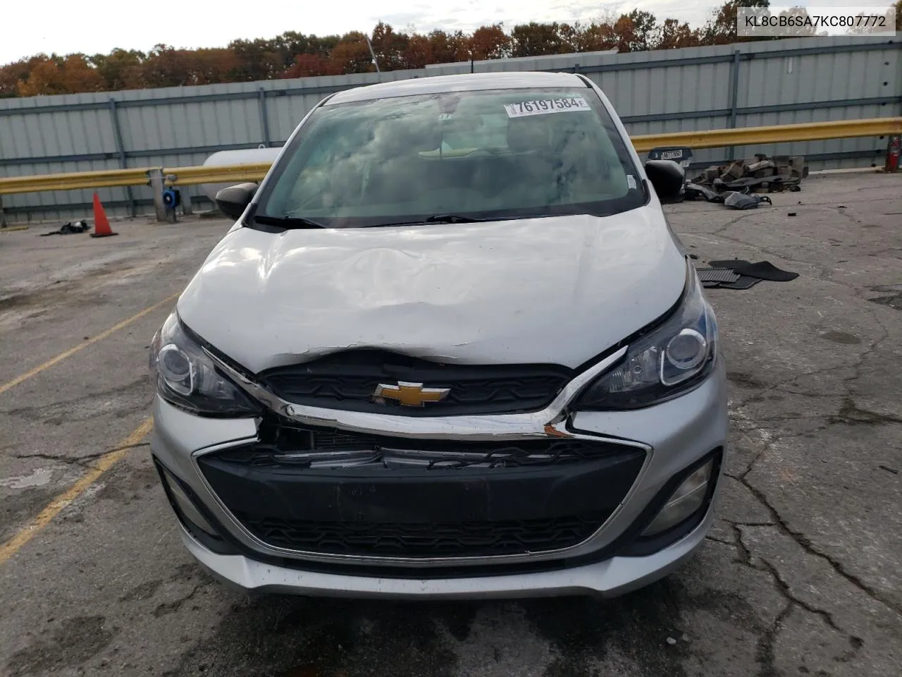 2019 Chevrolet Spark Ls VIN: KL8CB6SA7KC807772 Lot: 76197584