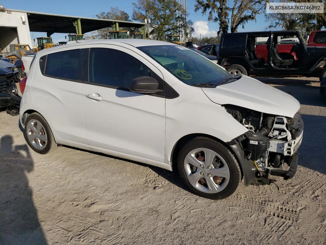 2019 Chevrolet Spark Ls VIN: KL8CB6SA7KC746892 Lot: 77008134