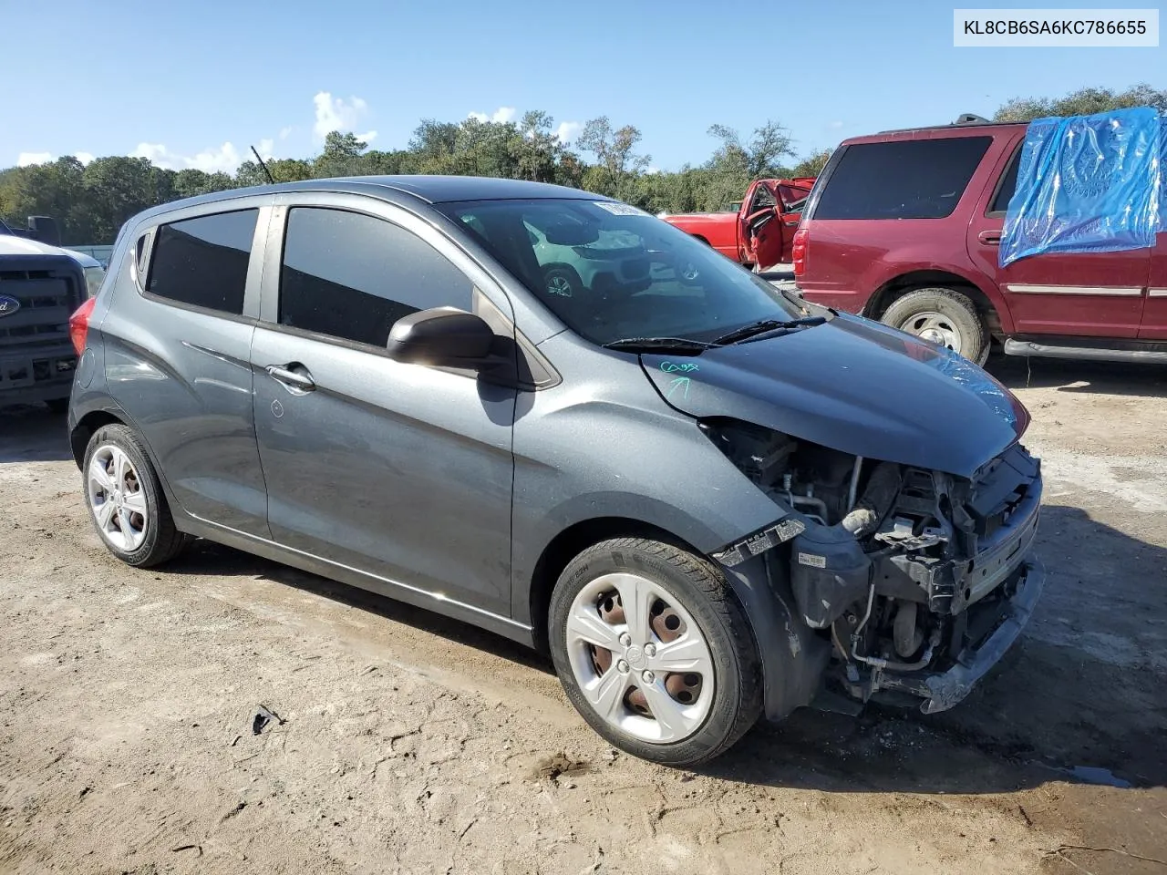 2019 Chevrolet Spark Ls VIN: KL8CB6SA6KC786655 Lot: 77642584