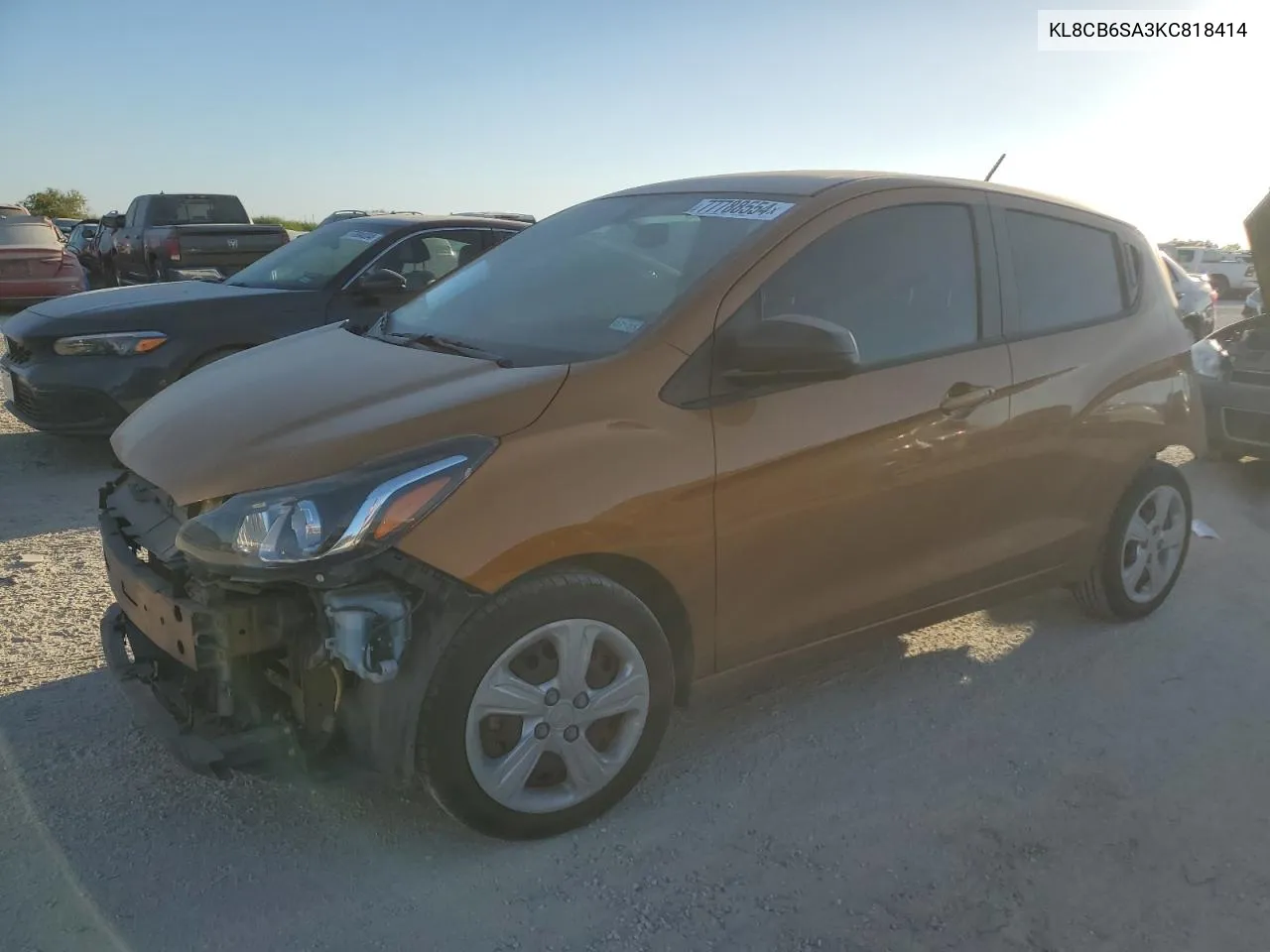 2019 Chevrolet Spark Ls VIN: KL8CB6SA3KC818414 Lot: 77788554