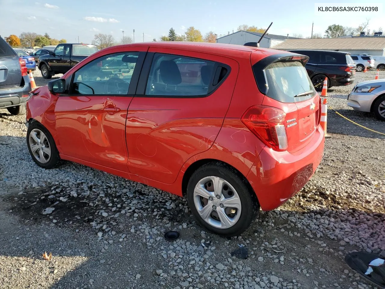 2019 Chevrolet Spark Ls VIN: KL8CB6SA3KC760398 Lot: 78136404