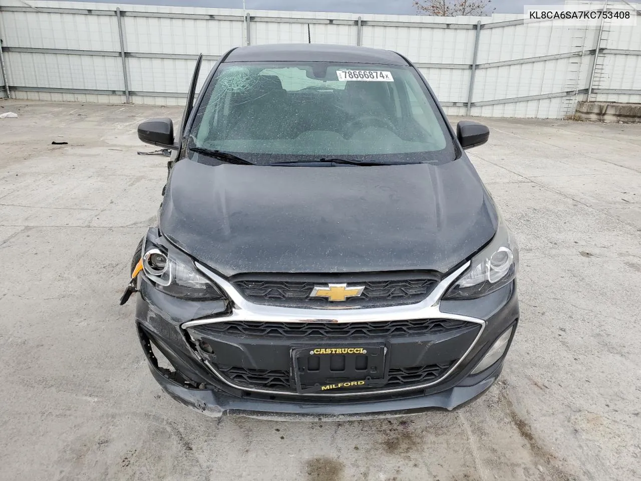 2019 Chevrolet Spark Ls VIN: KL8CA6SA7KC753408 Lot: 78666874