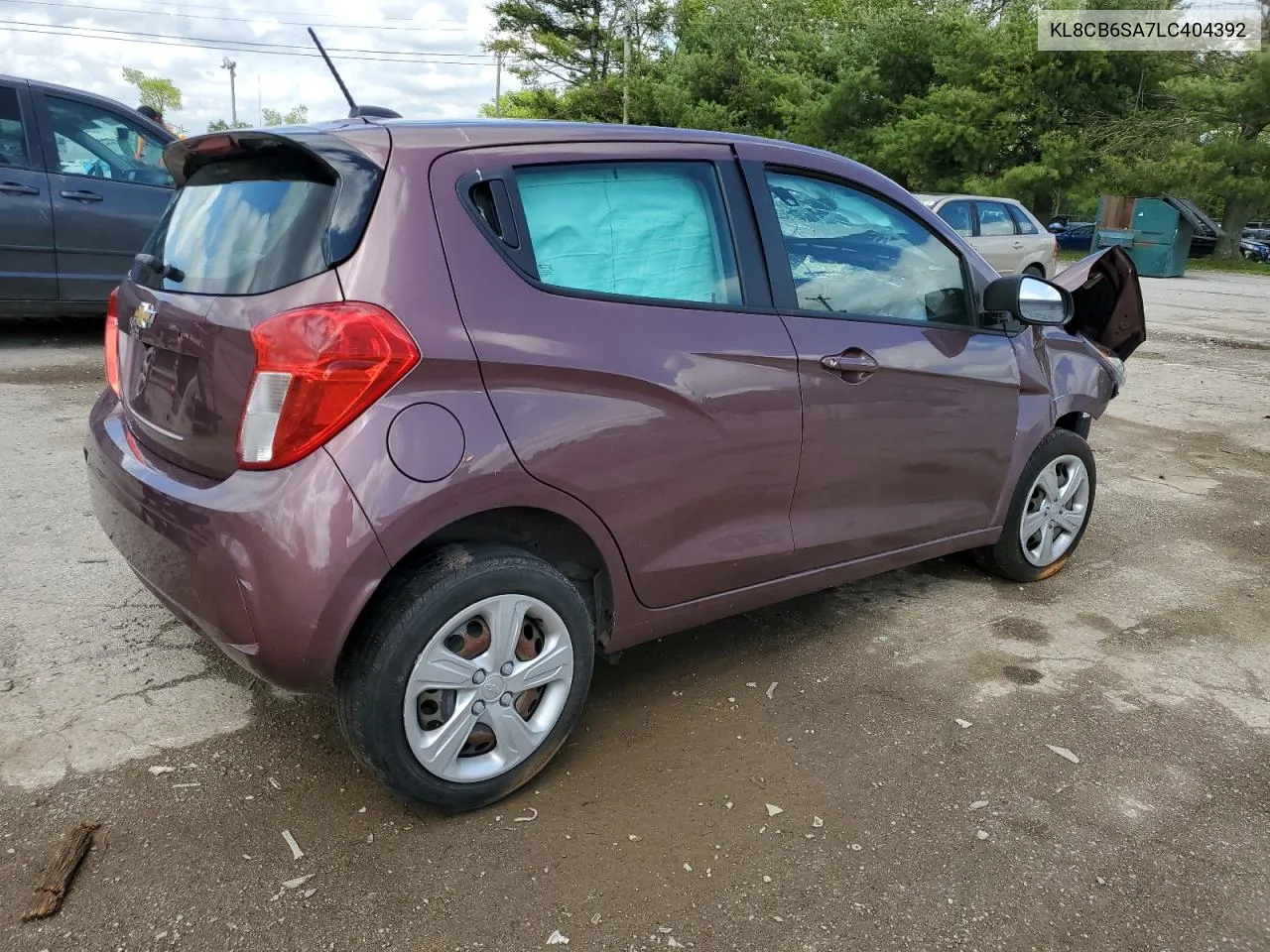 2020 Chevrolet Spark Ls VIN: KL8CB6SA7LC404392 Lot: 50456783