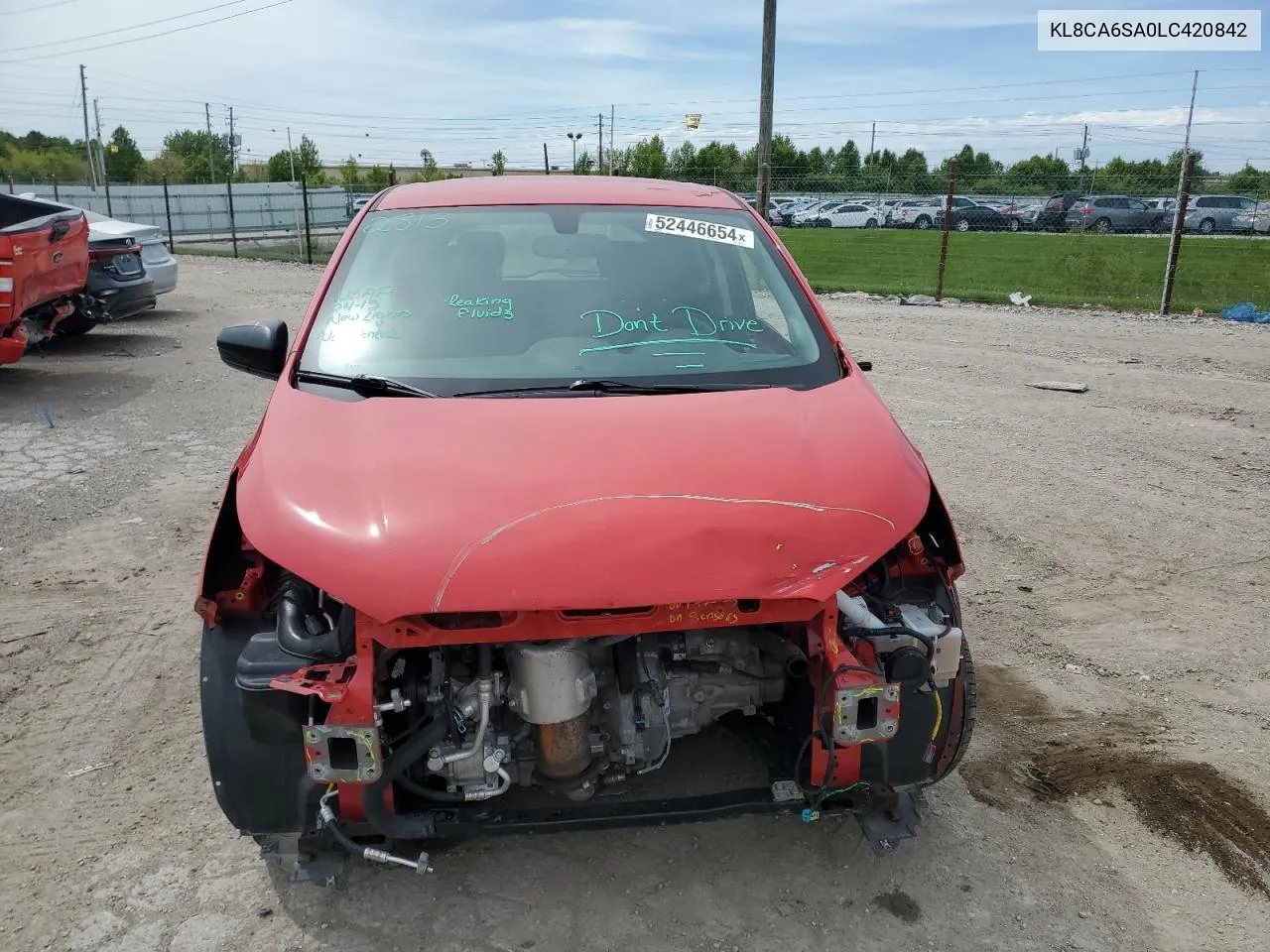 2020 Chevrolet Spark Ls VIN: KL8CA6SA0LC420842 Lot: 52446654