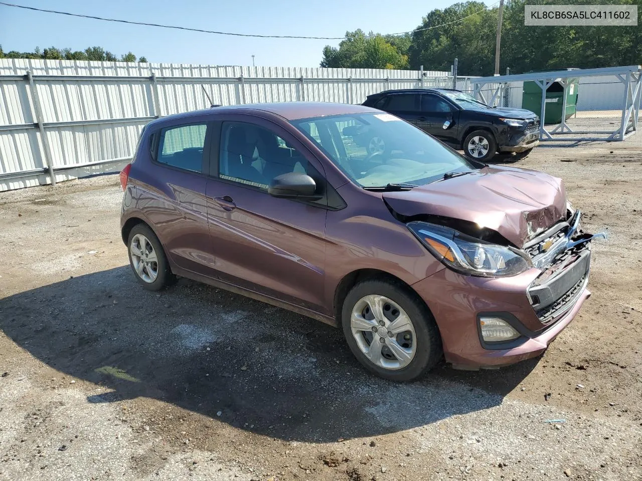 2020 Chevrolet Spark Ls VIN: KL8CB6SA5LC411602 Lot: 71289394