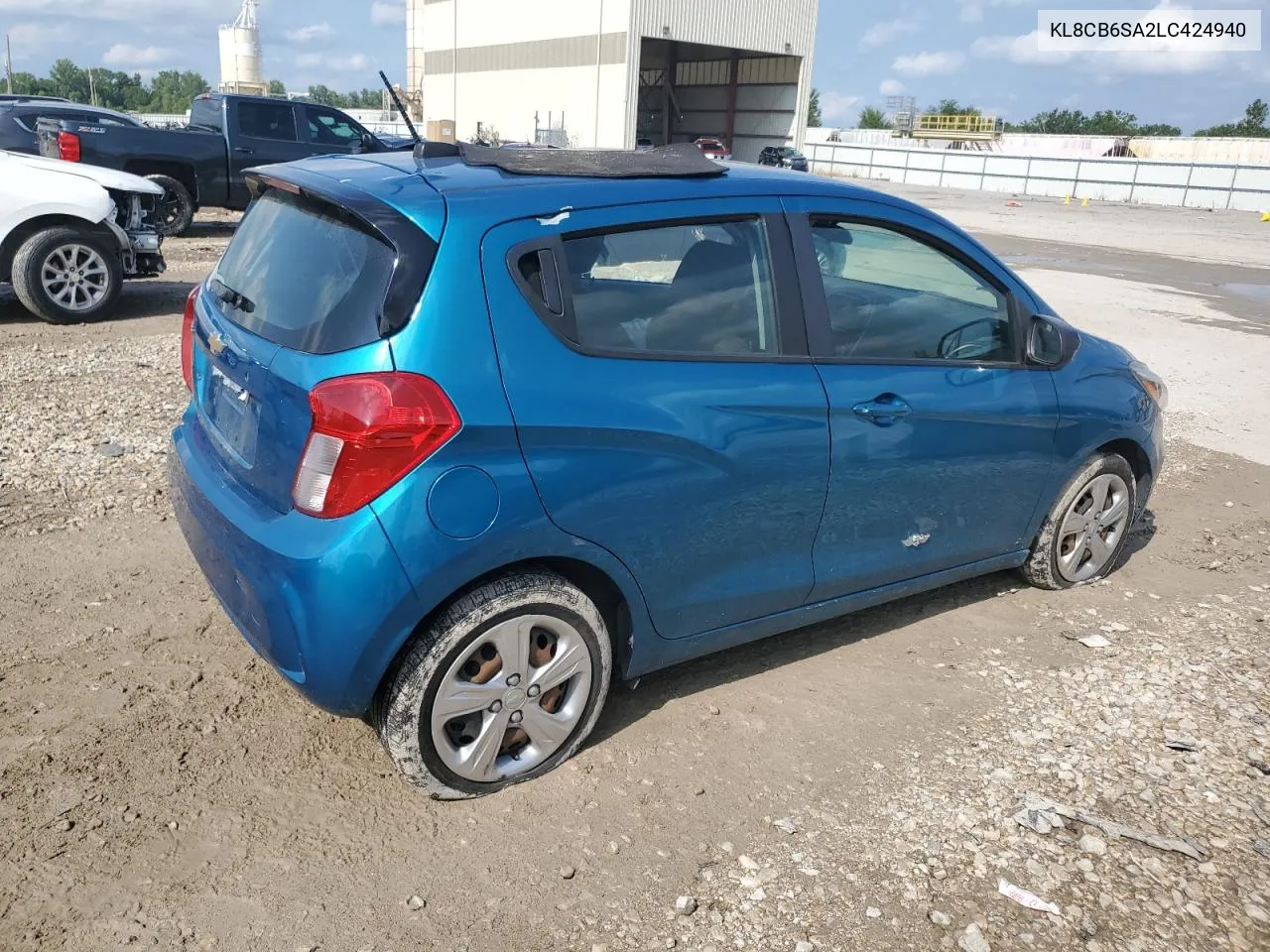 2020 Chevrolet Spark Ls VIN: KL8CB6SA2LC424940 Lot: 72180244