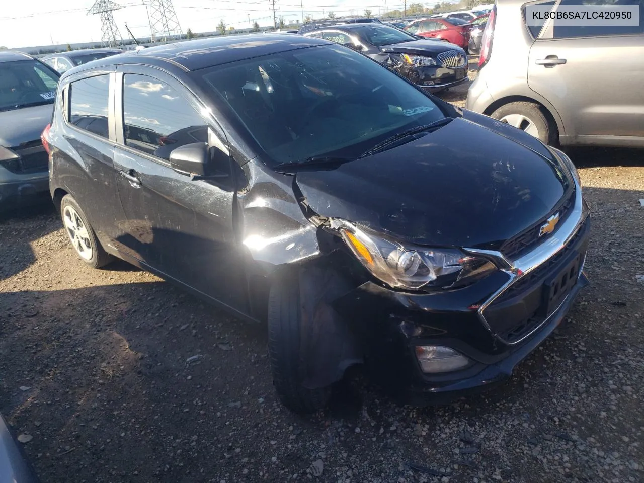 2020 Chevrolet Spark Ls VIN: KL8CB6SA7LC420950 Lot: 72741464