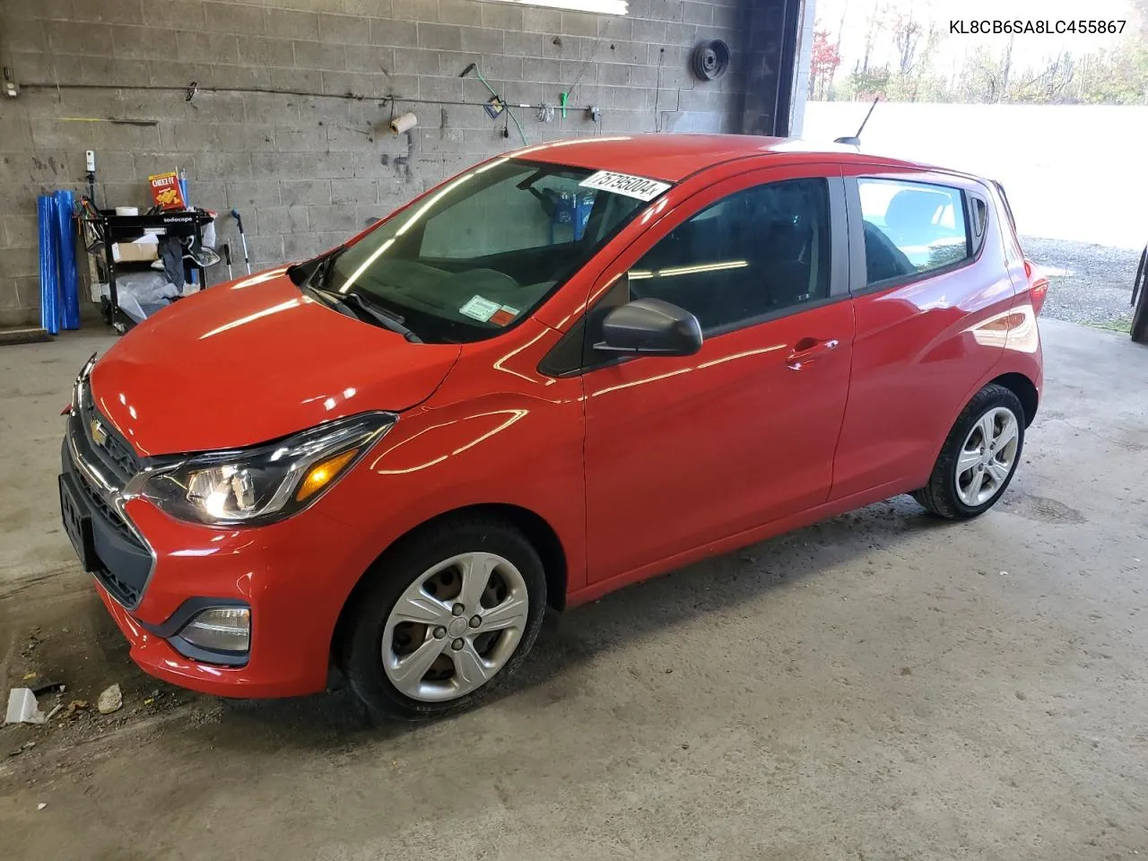 2020 Chevrolet Spark Ls VIN: KL8CB6SA8LC455867 Lot: 75795004