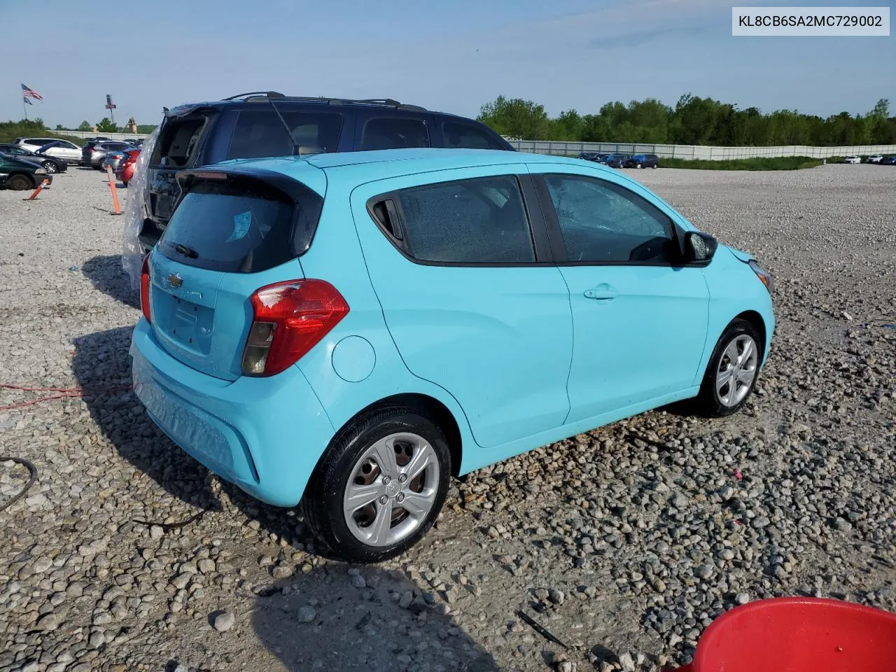 2021 Chevrolet Spark Ls VIN: KL8CB6SA2MC729002 Lot: 54783504