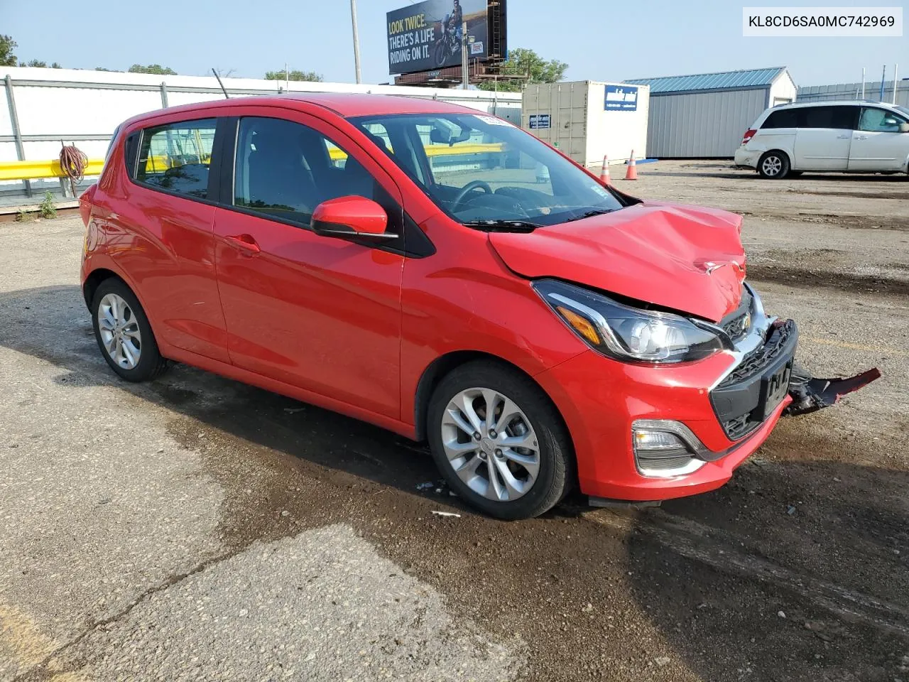 2021 Chevrolet Spark 1Lt VIN: KL8CD6SA0MC742969 Lot: 65836134