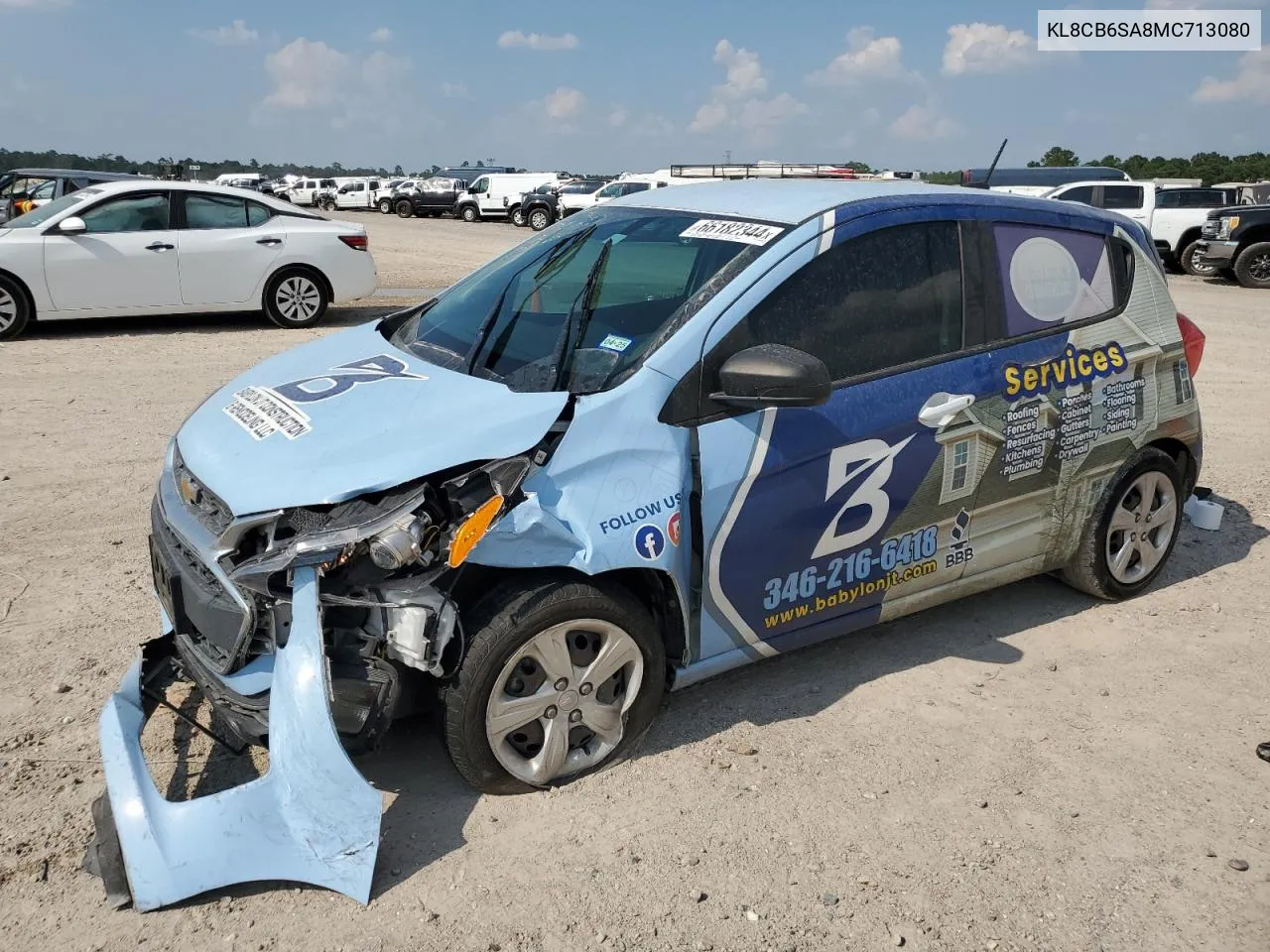 2021 Chevrolet Spark Ls VIN: KL8CB6SA8MC713080 Lot: 66182344