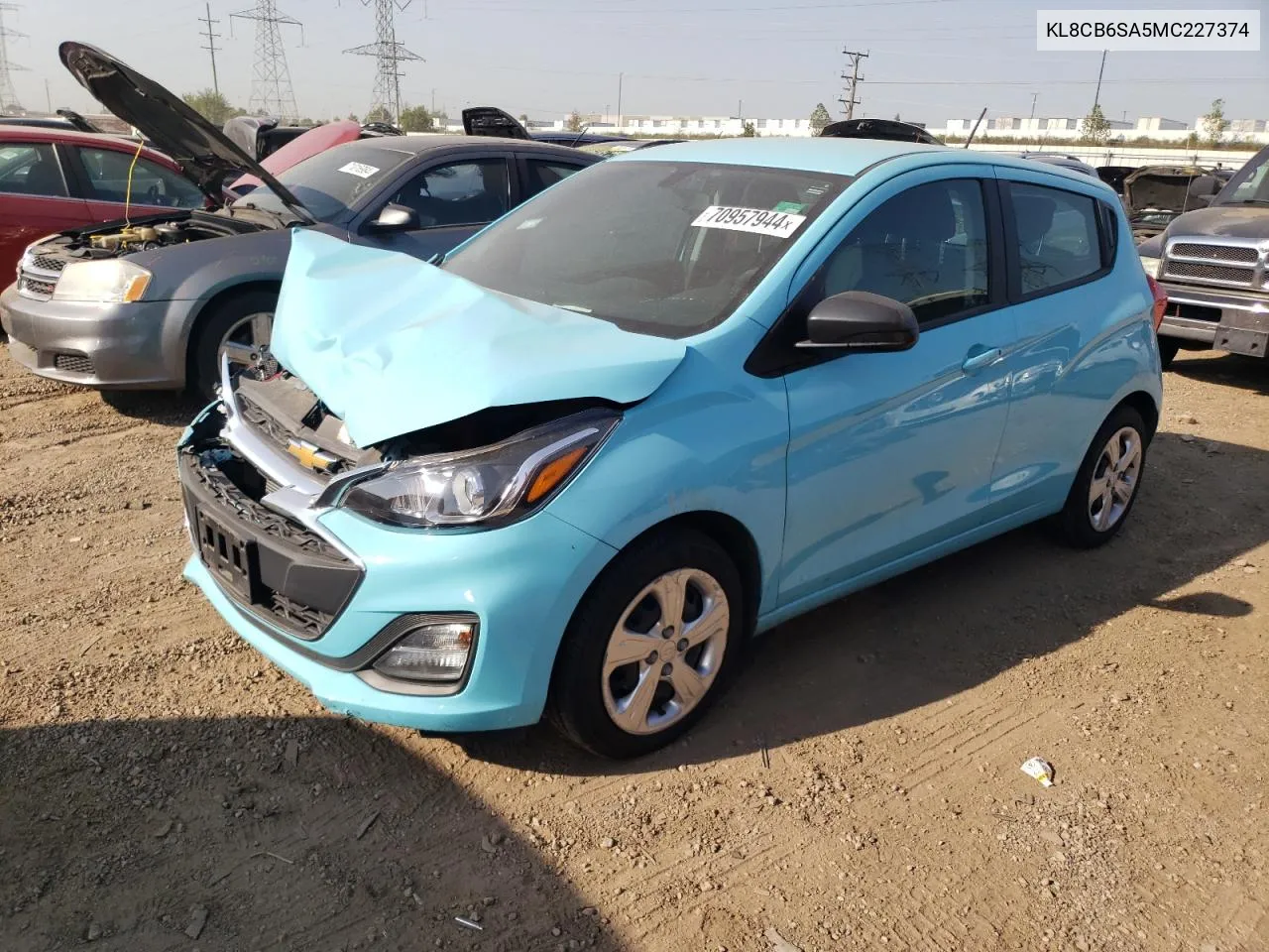 2021 Chevrolet Spark Ls VIN: KL8CB6SA5MC227374 Lot: 70957944