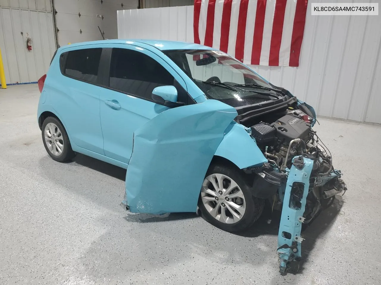 2021 Chevrolet Spark 1Lt VIN: KL8CD6SA4MC743591 Lot: 72711624