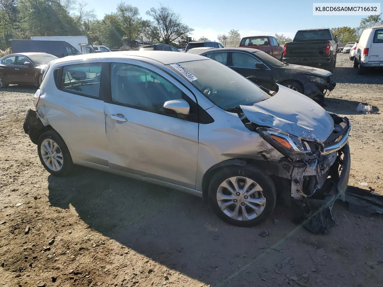 2021 Chevrolet Spark 1Lt VIN: KL8CD6SA0MC716632 Lot: 74729934