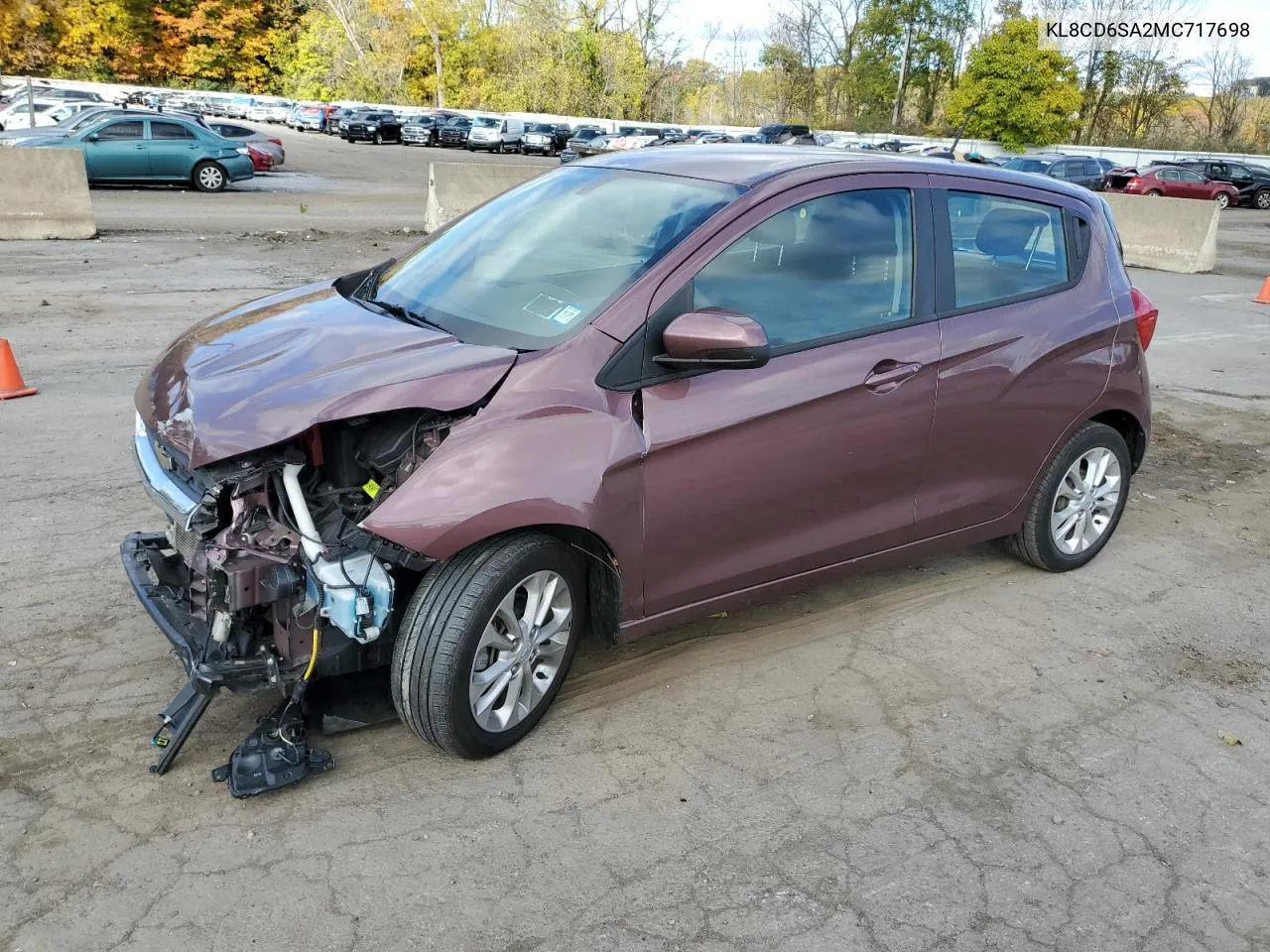 2021 Chevrolet Spark 1Lt VIN: KL8CD6SA2MC717698 Lot: 76254394