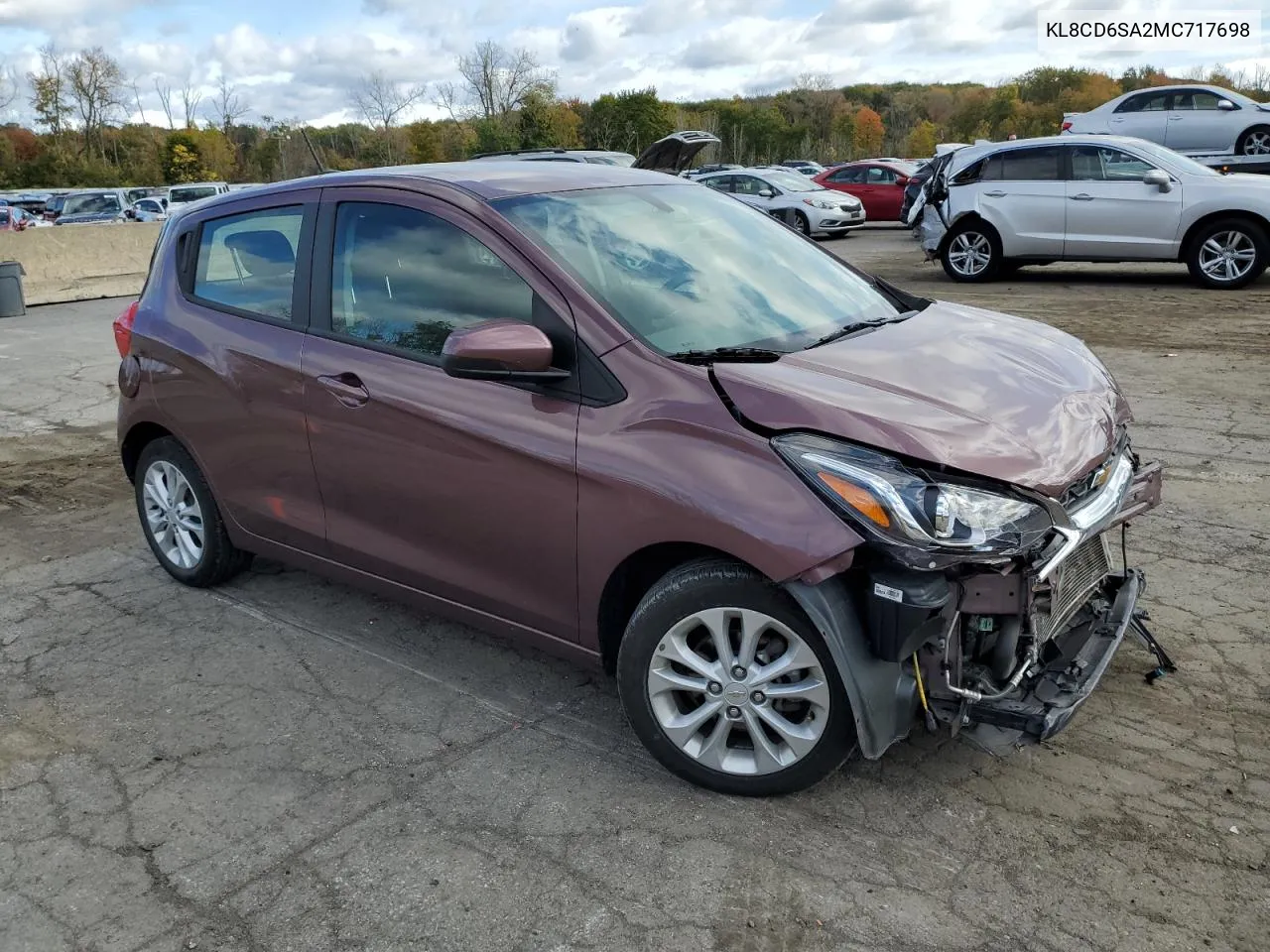 2021 Chevrolet Spark 1Lt VIN: KL8CD6SA2MC717698 Lot: 76254394