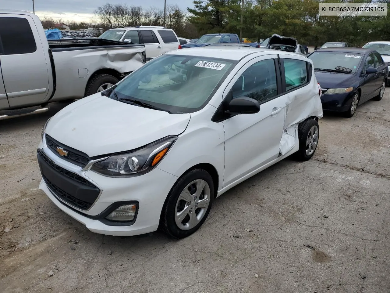 2021 Chevrolet Spark Ls VIN: KL8CB6SA7MC739105 Lot: 79612134