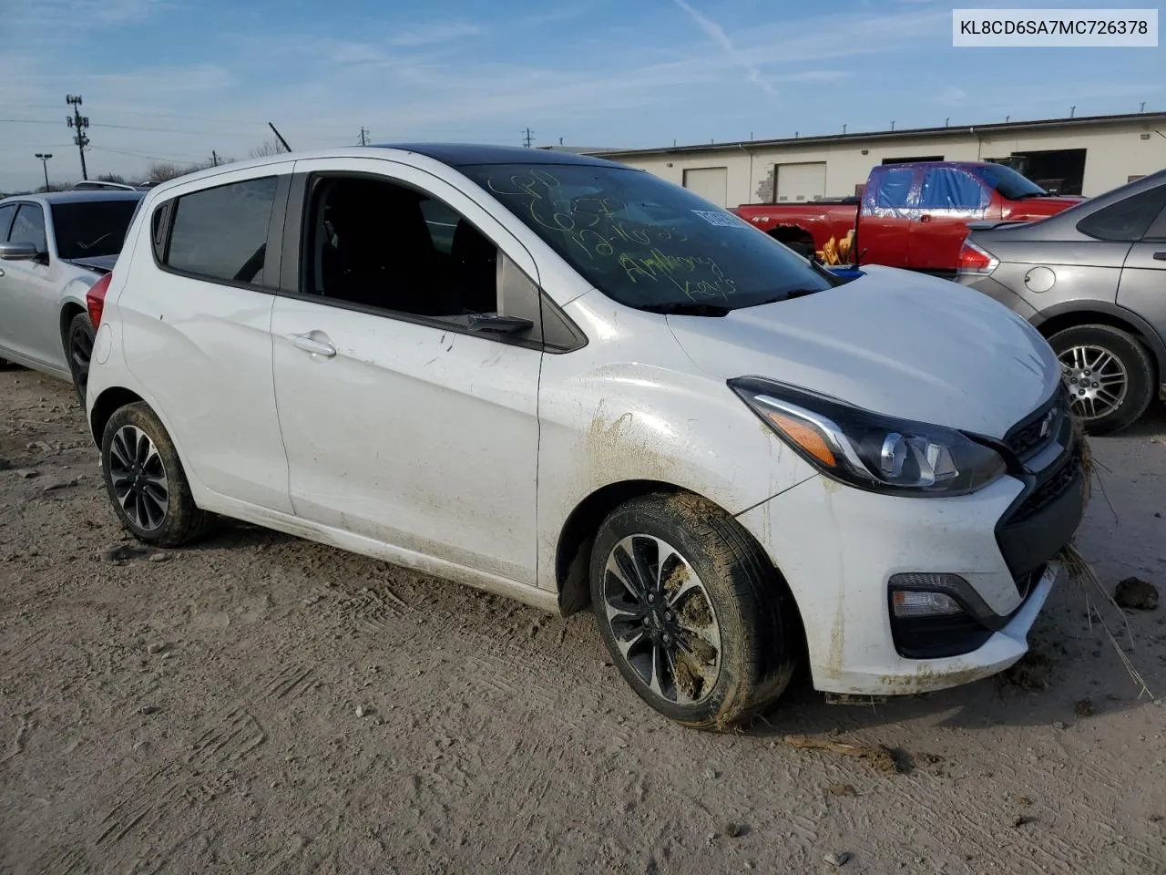 2021 Chevrolet Spark 1Lt VIN: KL8CD6SA7MC726378 Lot: 81742763