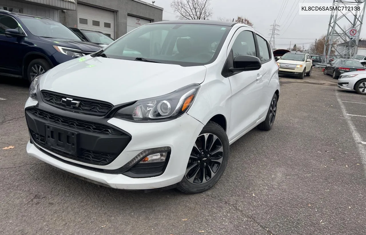 2021 Chevrolet Spark 1Lt VIN: KL8CD6SA5MC712138 Lot: 81913454