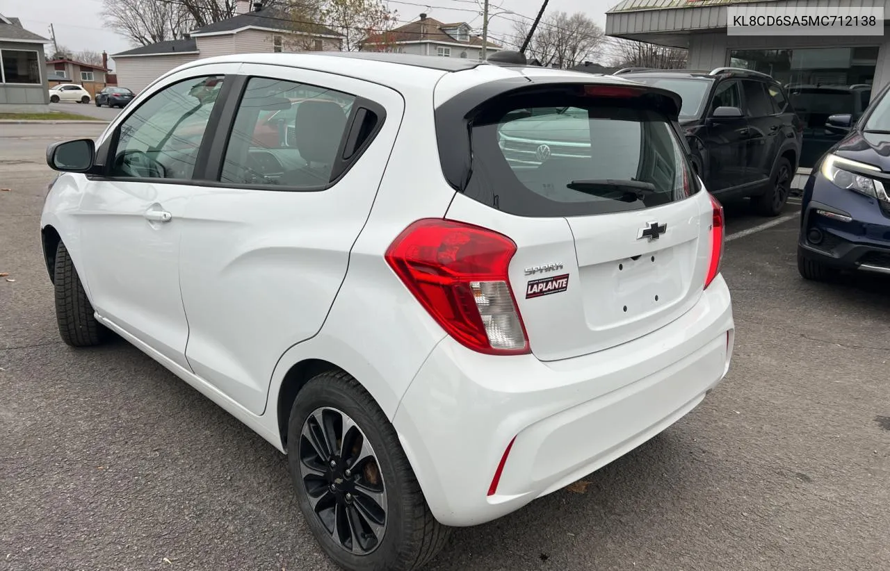 2021 Chevrolet Spark 1Lt VIN: KL8CD6SA5MC712138 Lot: 81913454