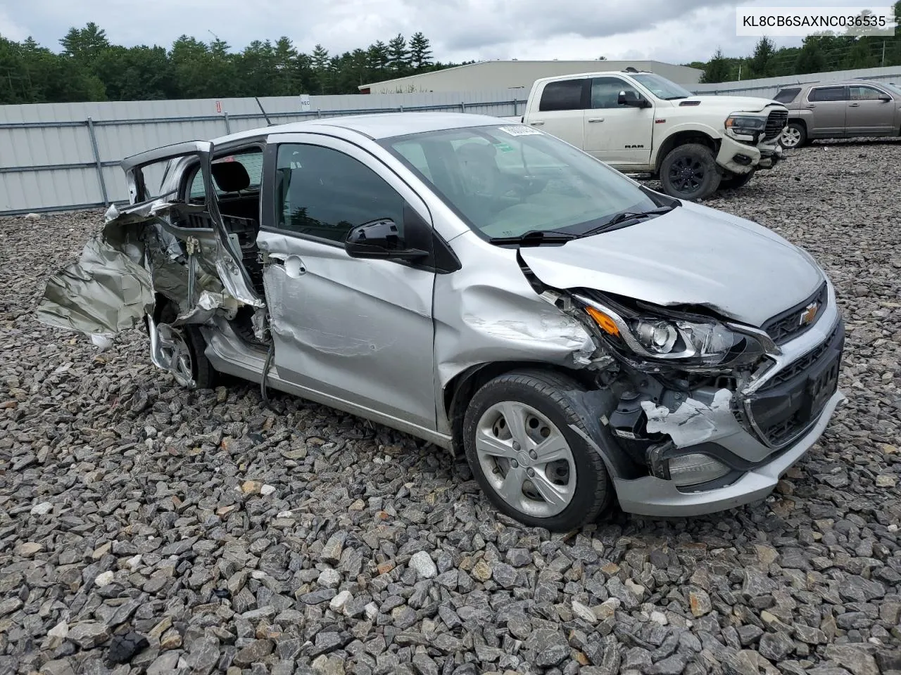 2022 Chevrolet Spark Ls VIN: KL8CB6SAXNC036535 Lot: 66070754