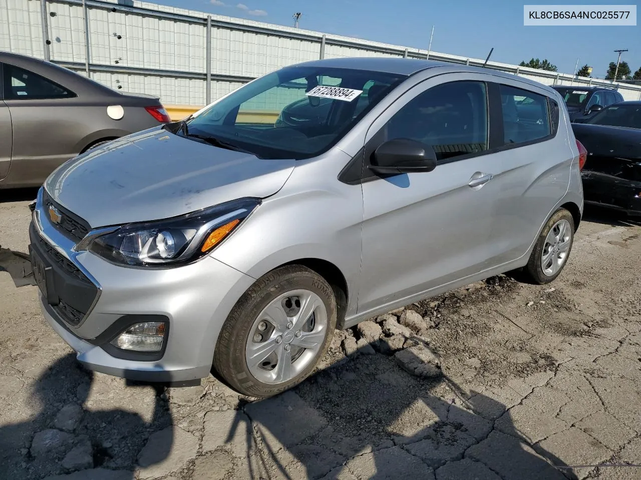 2022 Chevrolet Spark Ls VIN: KL8CB6SA4NC025577 Lot: 67288894