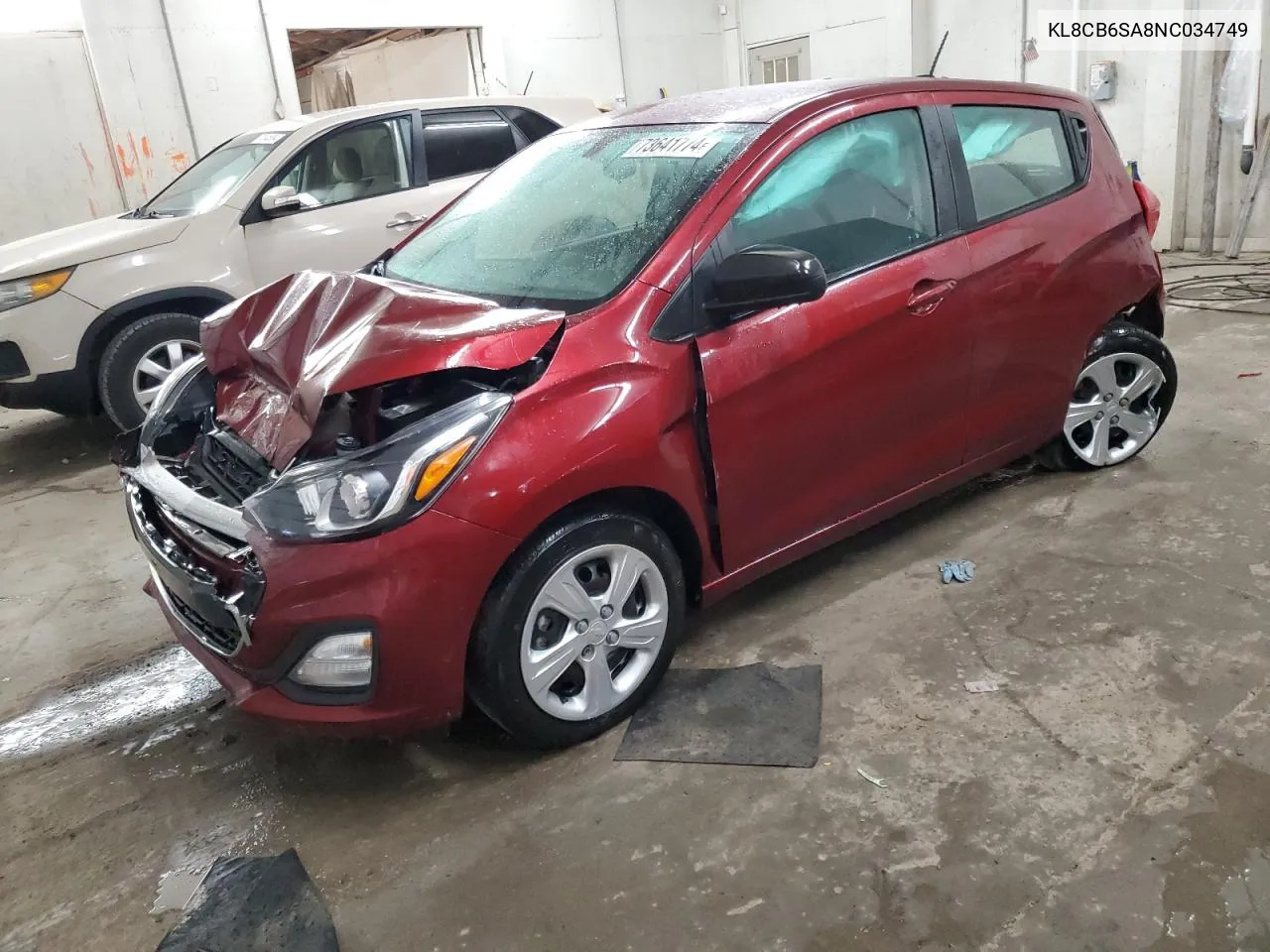 2022 Chevrolet Spark Ls VIN: KL8CB6SA8NC034749 Lot: 73641774